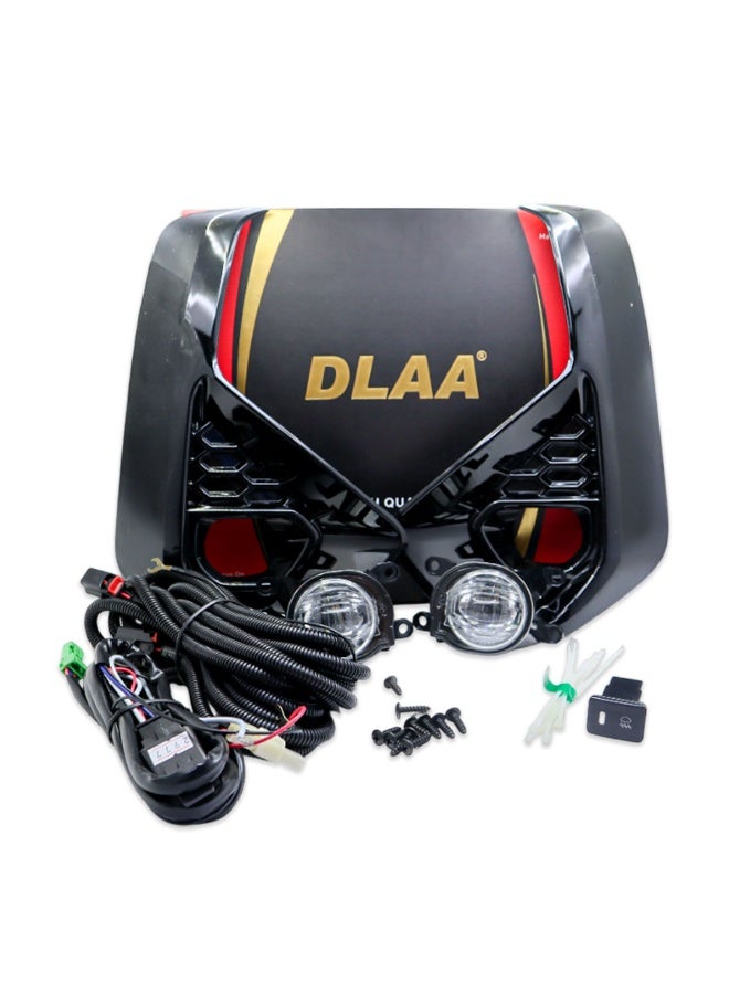 DLAA Pack of 2 Front TY3017L LED Fog Lamp with Black Frame, Wires & Switch Suitable for Hilux Revo Z Edition 2024-ON | 1 Year International Warranty - Image 5